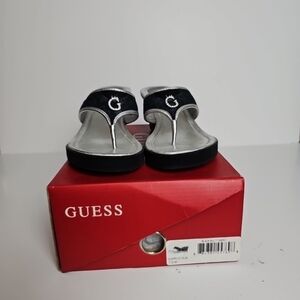GUESS WOMEN SHOES SIZE 7.5BLACK MULTI FABRICLIKE NEW CONDITION WITH BOX3" h